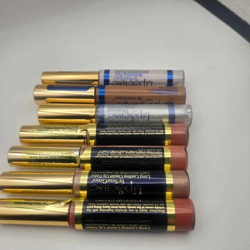 SeneGence LipSense Nude Neutral Bundle 7pc Lip Colors Glosses NEW